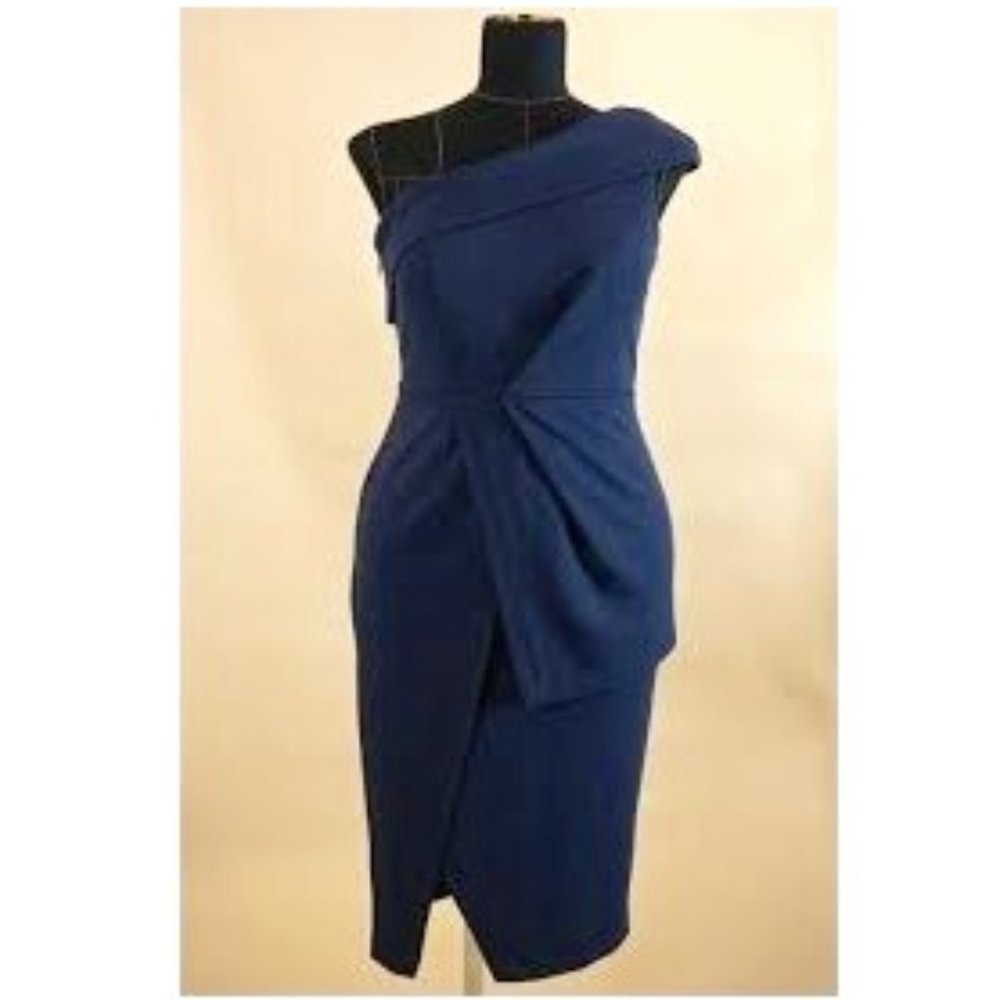 NWOT Navy One-Shoulder Dress purchased from ModCloth Size Medium